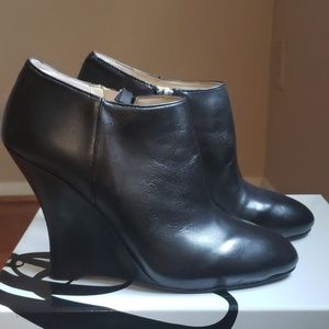 Nine West Wedges, Black Leather